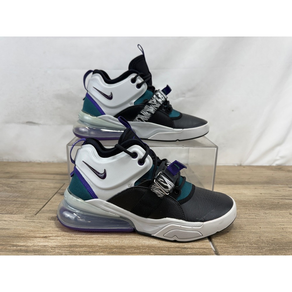 Nike Air Force 270 Boys Size 7Y Wolf Grey Dark Teal‎ Purple BQ3140-100